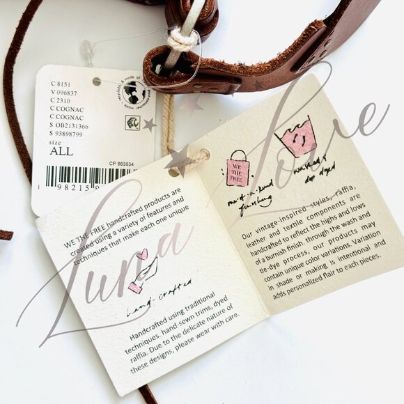 FREE PEOPLE We The Free Silvie Studded Sling Bag In Cognac NWT - Picture 15 of 15